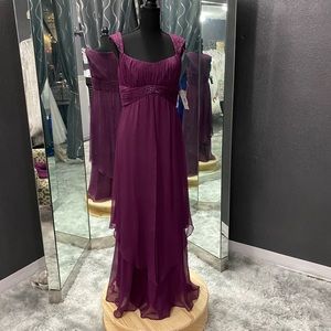 KM Collections Magenta purple Bridesmaid or Mother of the Bride Gown